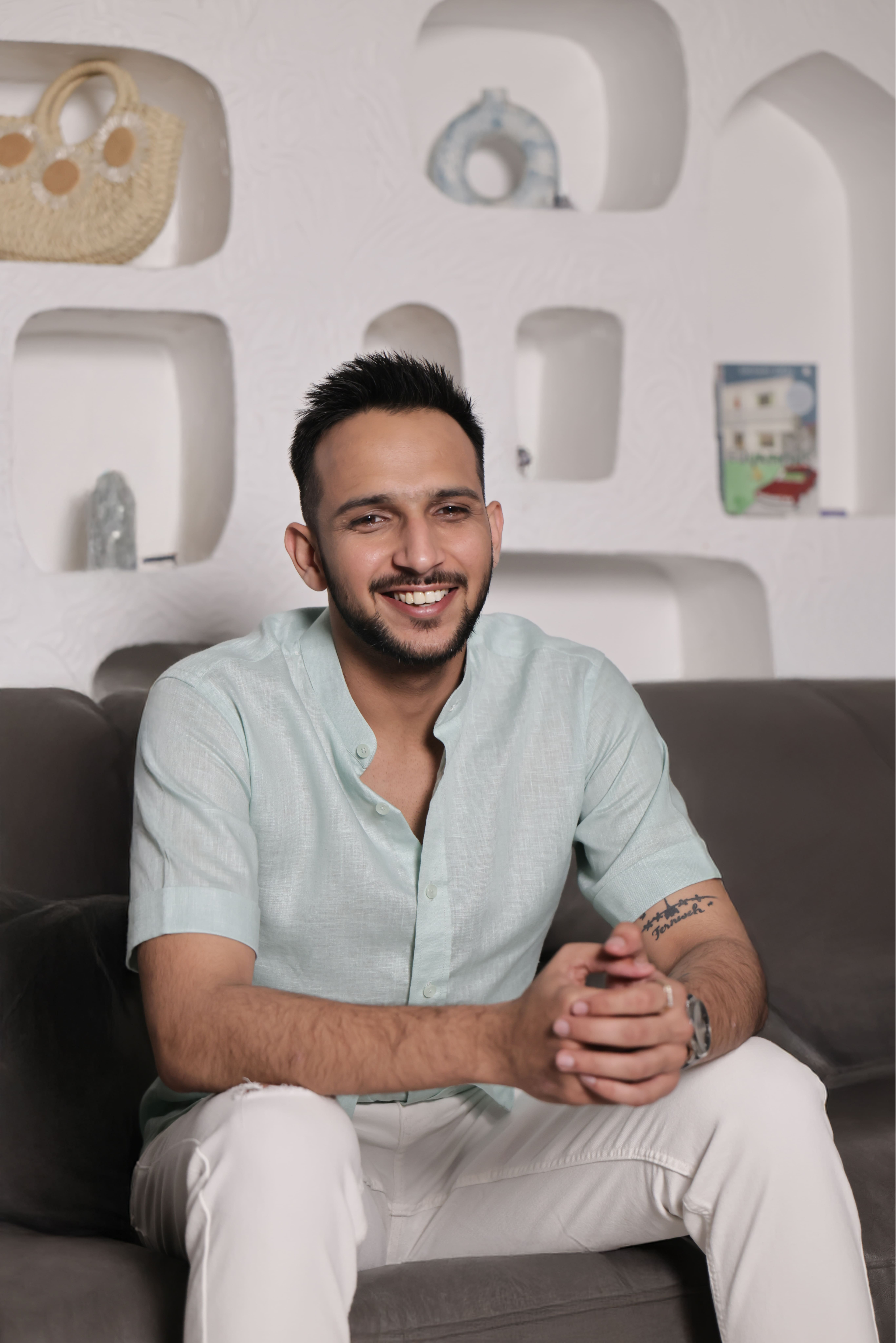 Evergreen - The Light Green Mandarin Collar Shirt - 18